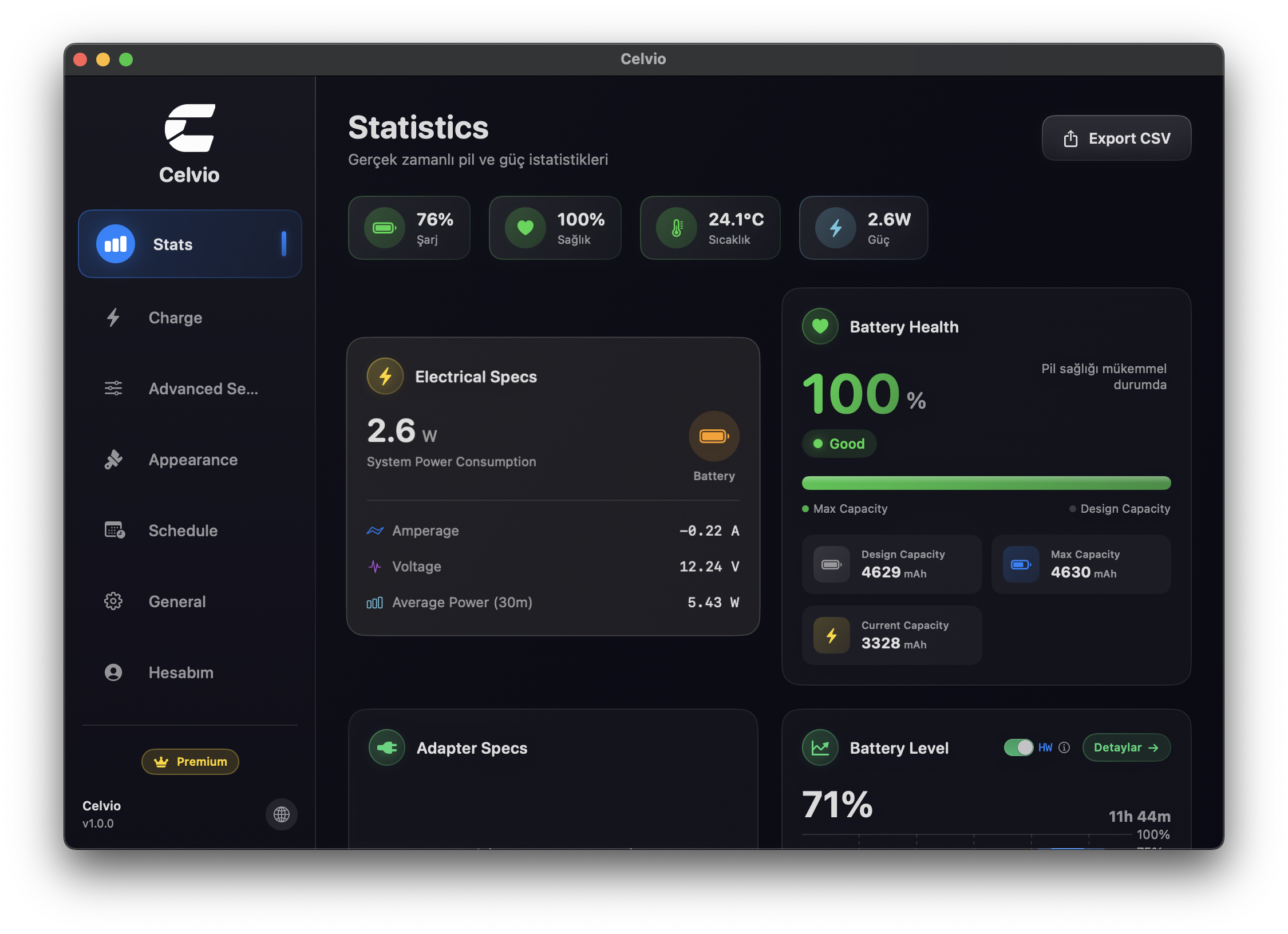 Complete Battery Statistics